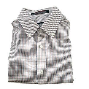Forsyth Cream Multicolor Checkered Long Sleeve Dress Shirt